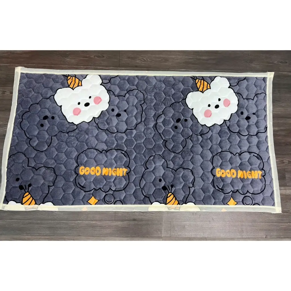Thảm Lông Cừu cho bé đi học bán trú( kích thước 60x120cm) siêu ấm, dày dặn , có chun 4 góc