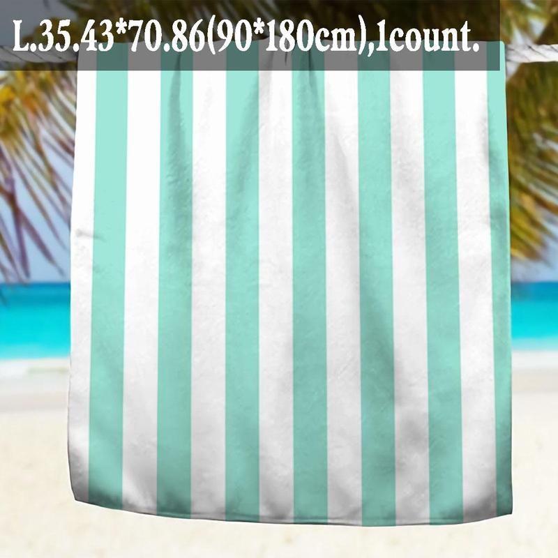 Product Introduction of Striped Pattern Beach Towel, 1 Count Soft Absorbent Towel, Large Beach Towel for Women & Men, Household Textiles for Home Beach Vacation 5