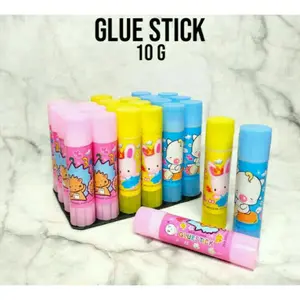Azka Stationery SATU PACK ( 24 PCS x 10 Gram ) Glue Stick Lem Stik Murah Karakter Animasi Kecil 10Gram