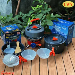 Paket Hemat Alat Masak  Camping  DS 308 dan Kompor WP untuk Berkemah - Cooking Set untuk 3-4 Orang