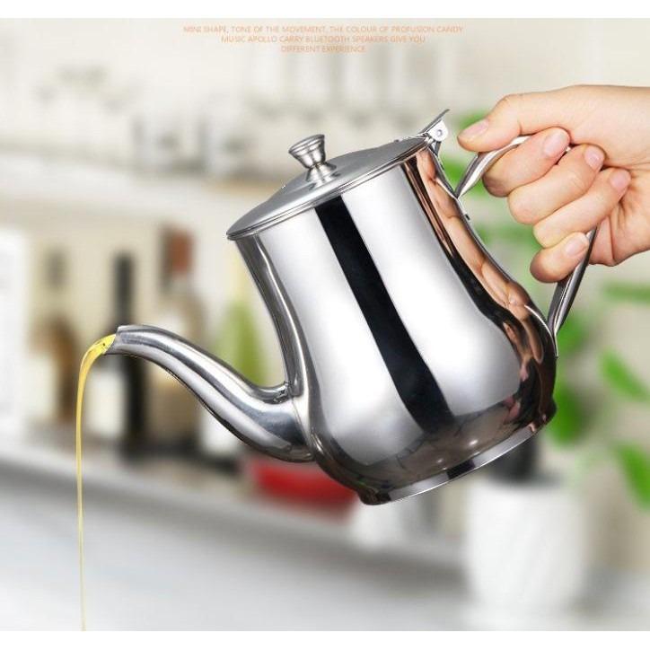 Ấm Pha Trà Eo Inox Phù Hợp Cho Quán Ăn, Quán Nước, Cà Phê Nhiều Dung Tích Lựa Chọn 5