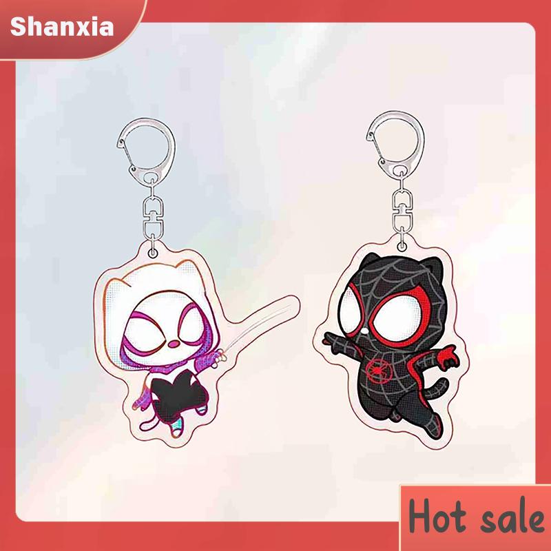 Product Introduction of Loket Rantai Kunci Spider Man Kartun, Rekaan Comel, Hadiah Mainan Beg galas Pasangan Kucing Lucu, Sesuai untuk Beg Aksesori, Rantai Kunci Loket, Hebat sebagai Hadiah Bead 13