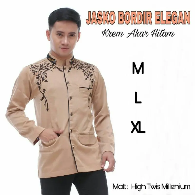 Jasko Bordir Motif Akar Warna Putih Bahan Hightwiss Elegan 3