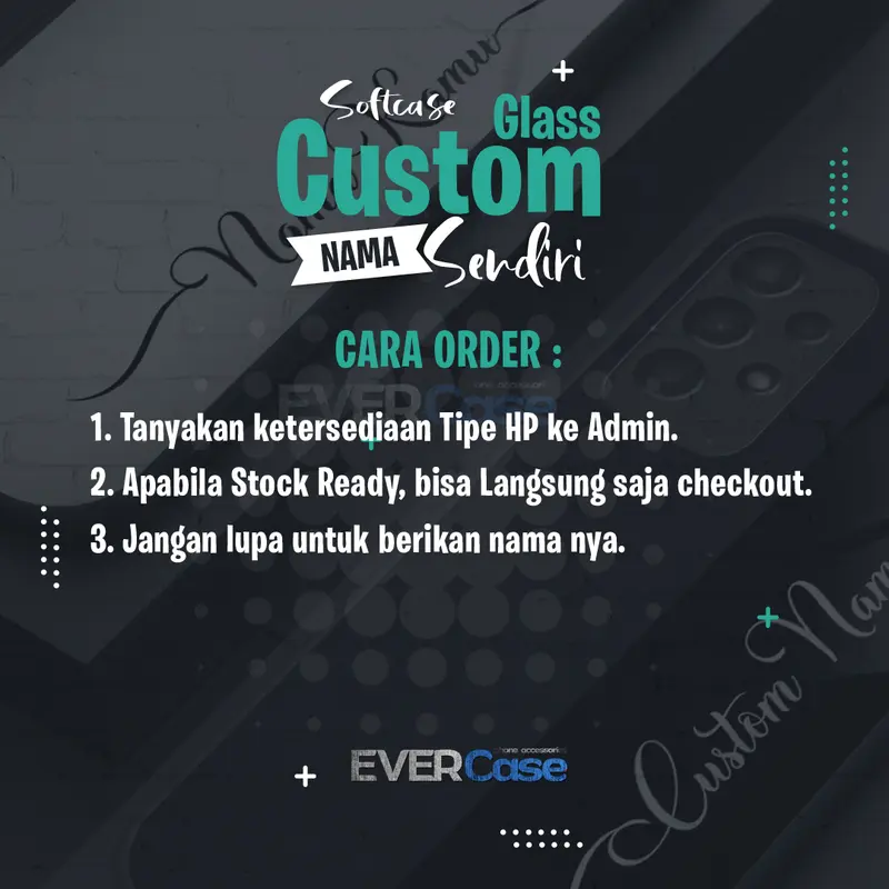 Softcase Glass Custom Case Nama Sendiri Bisa Couple Pasangan Untuk Semua Tipe HP - LIVE Tulis Tipe HP Di Catatan/ Chat Admin Silikon - CASE PREMIUM - CAMERA PROTECTION 3