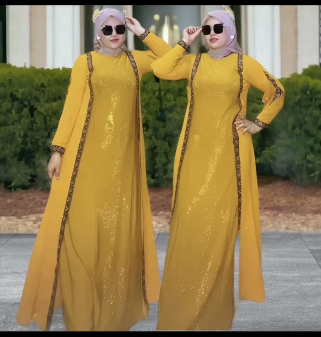 gamis abaya inara Hitam Cokelat Navy