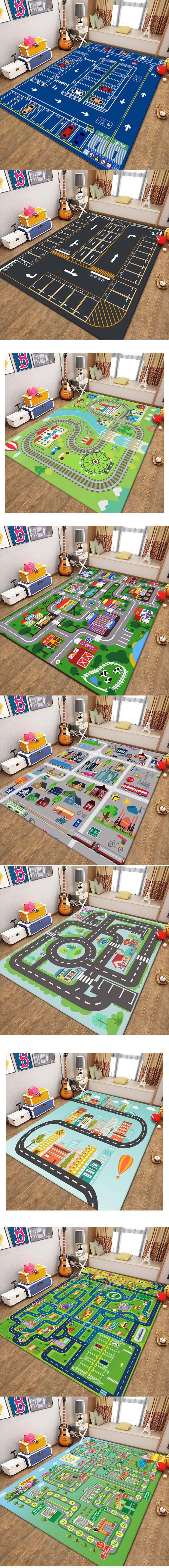 Product Introduction of Children's Carpet Parking Lot Climbing Pad Game Traffic Road Mat Early Education Kindergarten Carpet Wholesale 4