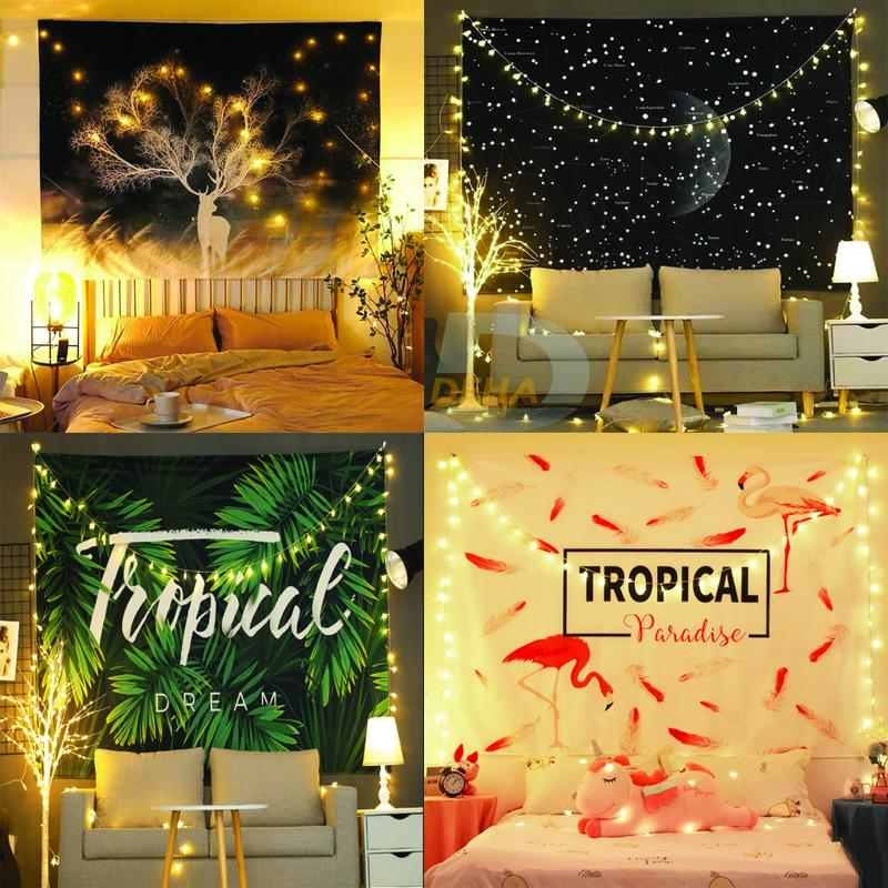 Tranh Vải Thiên Nhiên Treo Tường Trang Trí Phòng Ngủ Thảm Vải Vintage Decor Nhà Cửa sự kiện decor phòng live stream phông bạt