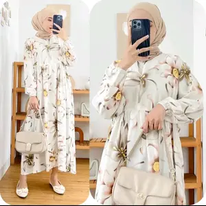 NAMEERA MIDI DRESS RAYON MOTIF BUSUI