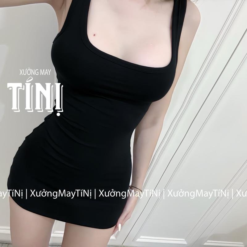 B-8 ĐẦM BODY HAI DÂY BẢN TO CỔ VUÔNG RIP TRUNG