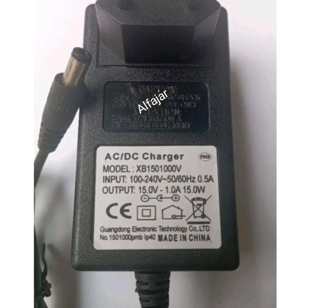 Adaptor Charger Mobil Mobilan Aki 15V 1.0A 2 lampu XB1501000V Plastik Mainan Motor Control