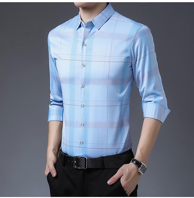 Product Introduction of Áo Sơ Mi Nam Dài Tay, Phong Cách Doanh Nhân Thường Ngày Áo Sơ Mi Kẻ Sọc, Thích Hợp Cho Mùa Xuân Và Mùa Thu, Hàng Mới Về Năm 2024 6