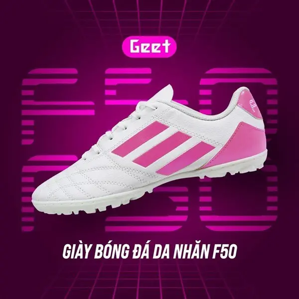 Giày bóng đá Geet F50, đinh tf, khâu full đế,  da Micro Fiber, nhẹ và rất êm, đinh lục lăng bám sân và bền, cảm giác tốt Sport tổng hợp màu xám Sneaker Cao Su 5