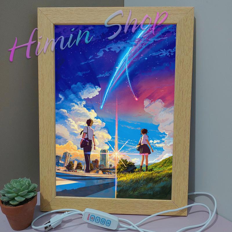 TRANH ĐÈN LED 3D MẪU ANIME HÌNH TRANG TRÍ TREO TƯỜNG ĐỂ BÀN ẤM ÁP