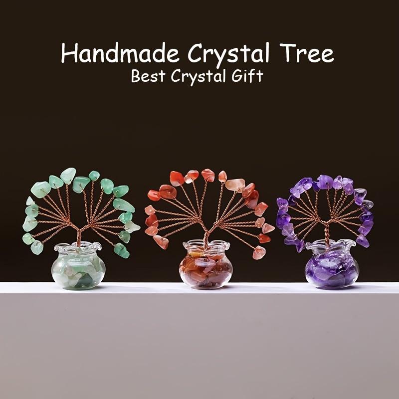 Cây Sỏi Amethyst, Thủ Công, Thiết Kế Thanh Lịch, Có Đế Kính Và Đồ Trang Trí Bằng Dây Điện, Đồ Trang Trí Thực Vật Thu Nhỏ Để Đồ Trang Trí Nhà Cửa, Làm Trang Sức 0