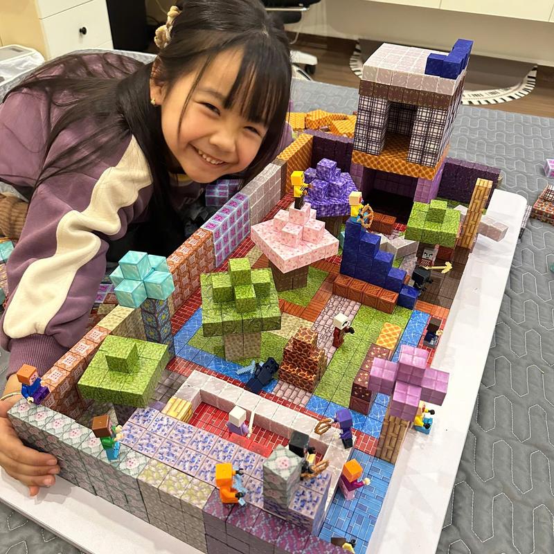 Đồ Chơi Khối Nam Châm Từ Tính Minicra, Đồ Chơi Xây Dựng Cho Bé Xếp Hình Toy Bộ Lắp Ráp