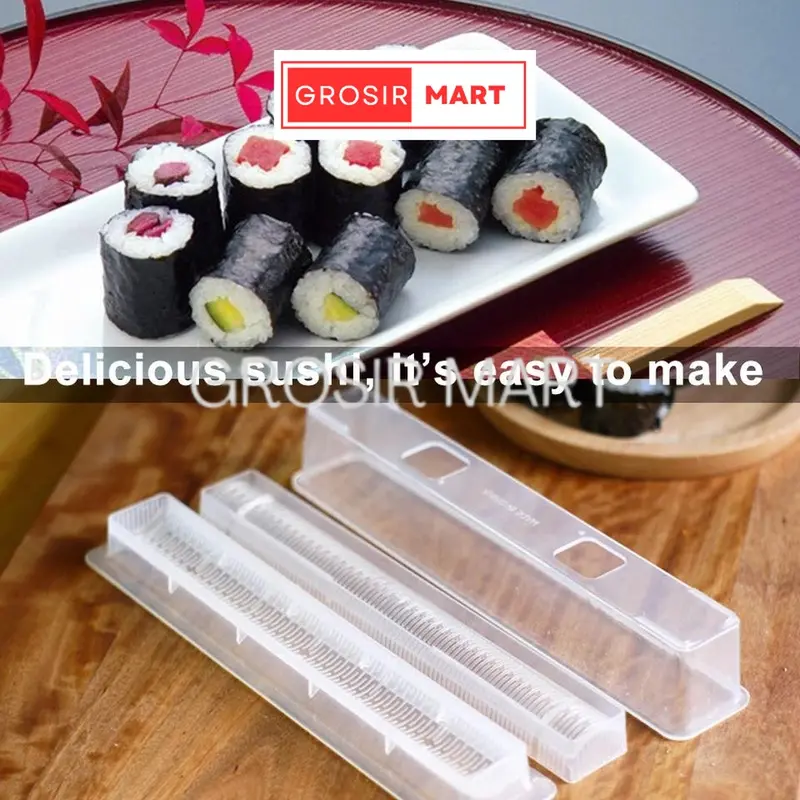 GM Cetakan Sushi Kimbab 5 Kotak Persegi Panjang Onigiri / Cetakan Sushi ORI Jepang Sushi Maker Sushi Mold Triangle Bento Tools 4