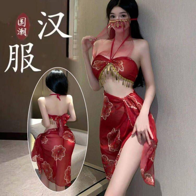 Đồ Lót Gợi Cảm, Áo Ngực Xuyên thấu Cổ Điển Cô Gái Khiêu Vũ Đôn Hoàng, Áo Ống Hanfu Kỳ Lạ Áo Ngủ, Bộ Đồng Phục Hẹn Hò, Bộ 10k Người Thu Thập, Hàng Mới Về Mùa Hè 2025 0