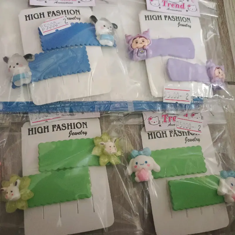 jepit rambut viral anak, jepit korea, jepitunik, souvenir, jepitanlucu grosir, hairclip, jepitanbisa buat jual lagi Penjepit Rambut Karakter Kartun Fashion 4