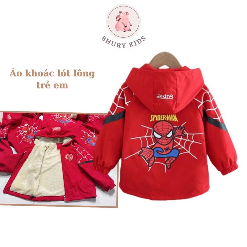  Áo khoác gió lót LÔNG LƯỚI cho bé hình siêu nhân nhện  SPIDERMAN 3  dáng suông cực ngầu siêu đẹp Siêu HOT Jacket Lịch 