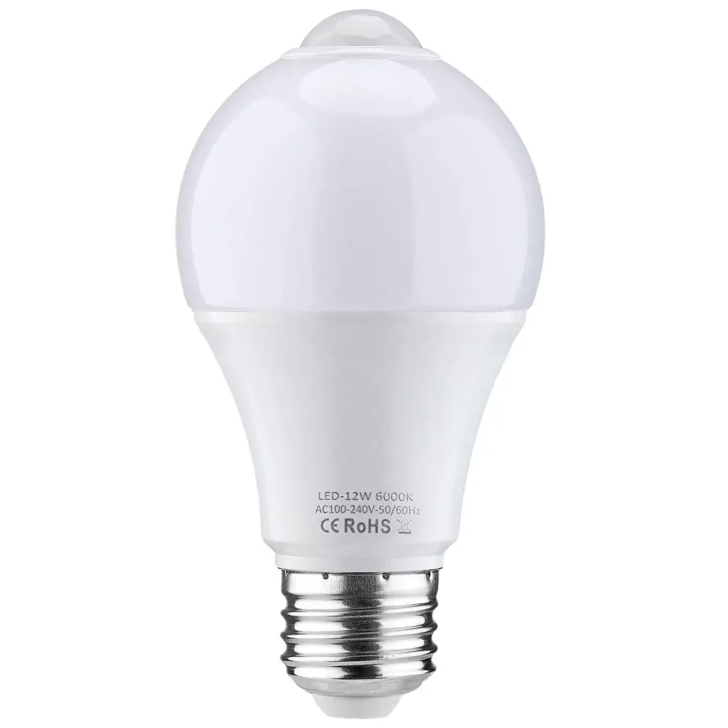 zeeniago- E26 LED Bulb Non-Glaring 2 Styles LED Light Bulb Smart Sensor LED Bulb with PIR Motion Detector for Home Heat-Resistant