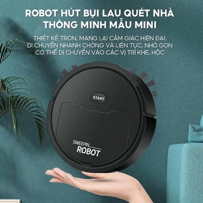 Robot quét nhà hút bụi lau nhà thông minh, máy hút bụi đa chức năng Làm Sạch 2