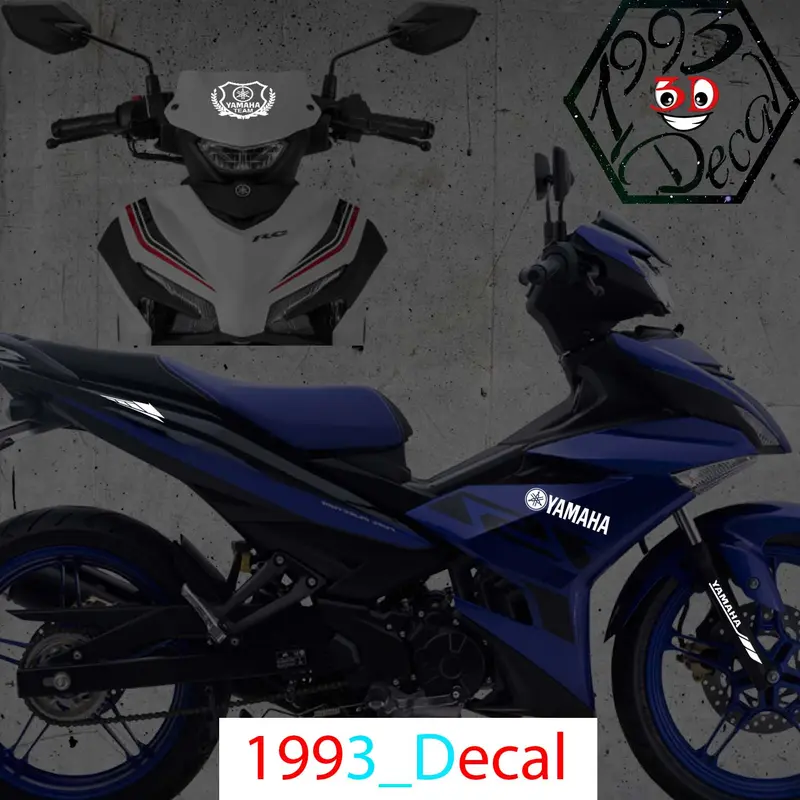 Bộ tem dán xe YAMAHA trang trí xe cách điệu nổi bật chống thấm nước nhiều màu sắc lựa chọn Nhãn Dán Decal Sticker 1
