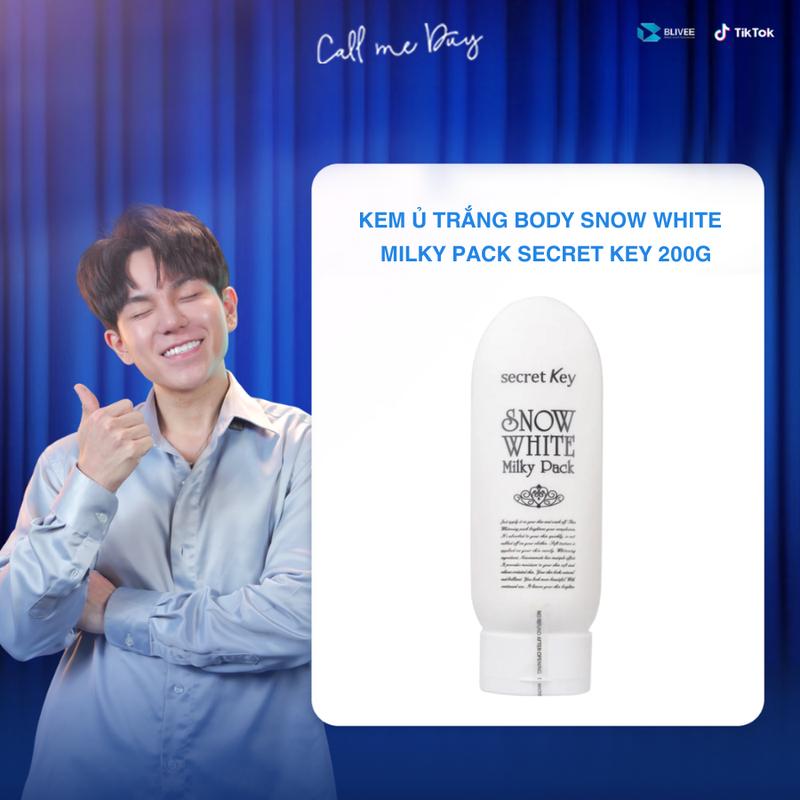 Kem Ủ Trắng Body Snow White Milky Pack Secret Key 200g Dưỡng Da Body