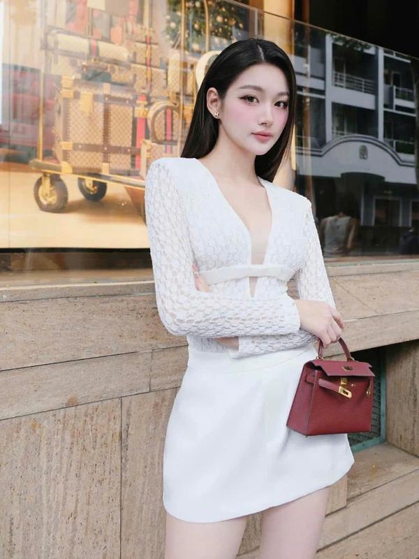  Set váy dự tiệc chất ren phối chân váy tafta sang chảnh - PANA dress 