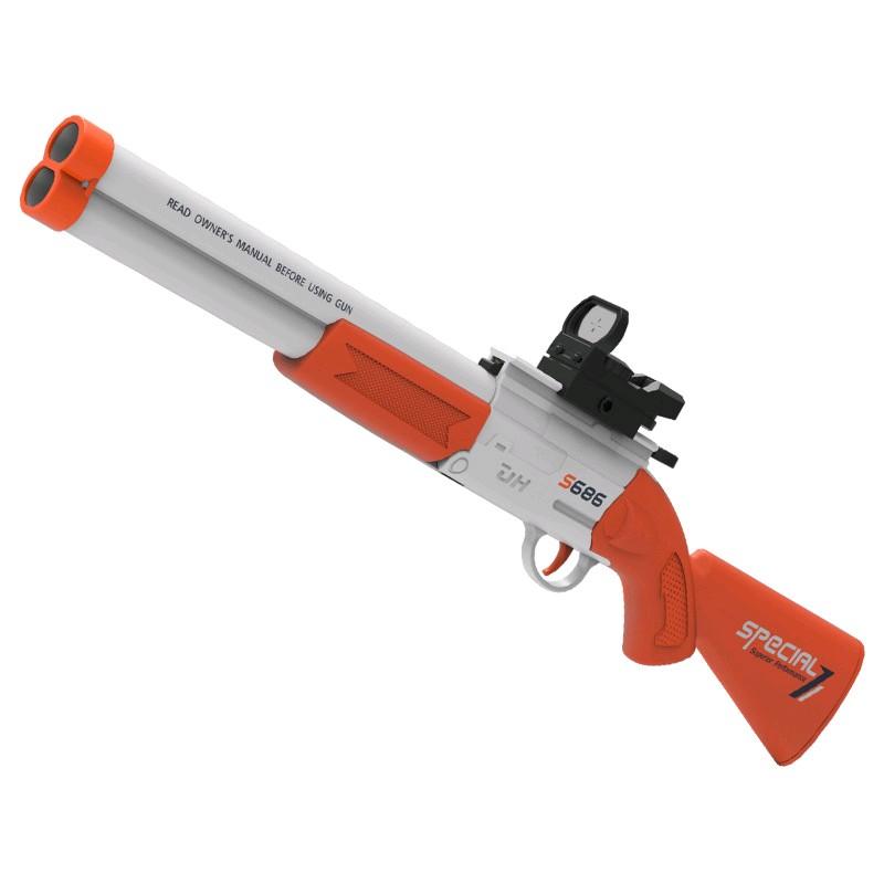 Đồ chơi phun xốp 2 lòng cao cấp shotgun S686 special cỡ lớn nhiều màu sắc cho trẻ Toy bay lơ lửng