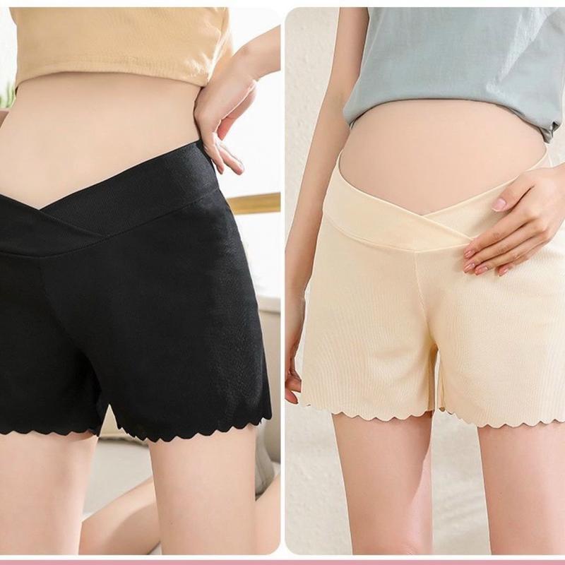 BOBIMOM | Quần đùi mặc ngủ mặc trong váy bầu mịn mát an toàn cho mẹ bầu size M-XXL Đầm Bầu Kem Sandal