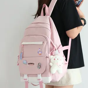 Baru Populer 2023 Ransel Korea Murah Tas Punggung Perempuan Dewasa Sederhana Backpack Laptop Komputer Ringan Kuliah Kerja Sekolah Back Pack Wanita Remaja Pria Gendong Cewek Cowok Kasual Model Kekinian