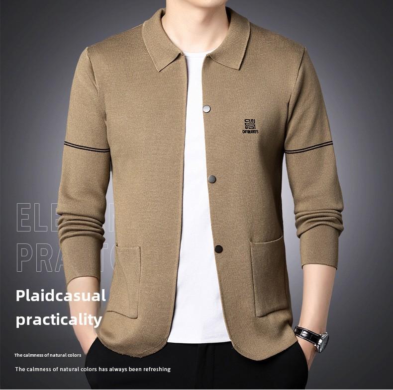 Product Introduction of Cozy High-Density Knit Cardigan for Men: 2024 Autumn Collection Knitwear Menswear Tops Lingerie Knife Longsleeve 2