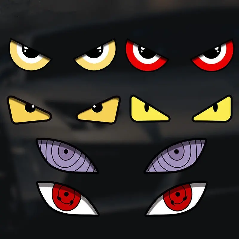 Car stickers reflective decoration stickers Devil eye design suitable for electric motorcycle and helmet stickers bumper window car stickers creative personality car decal eyes