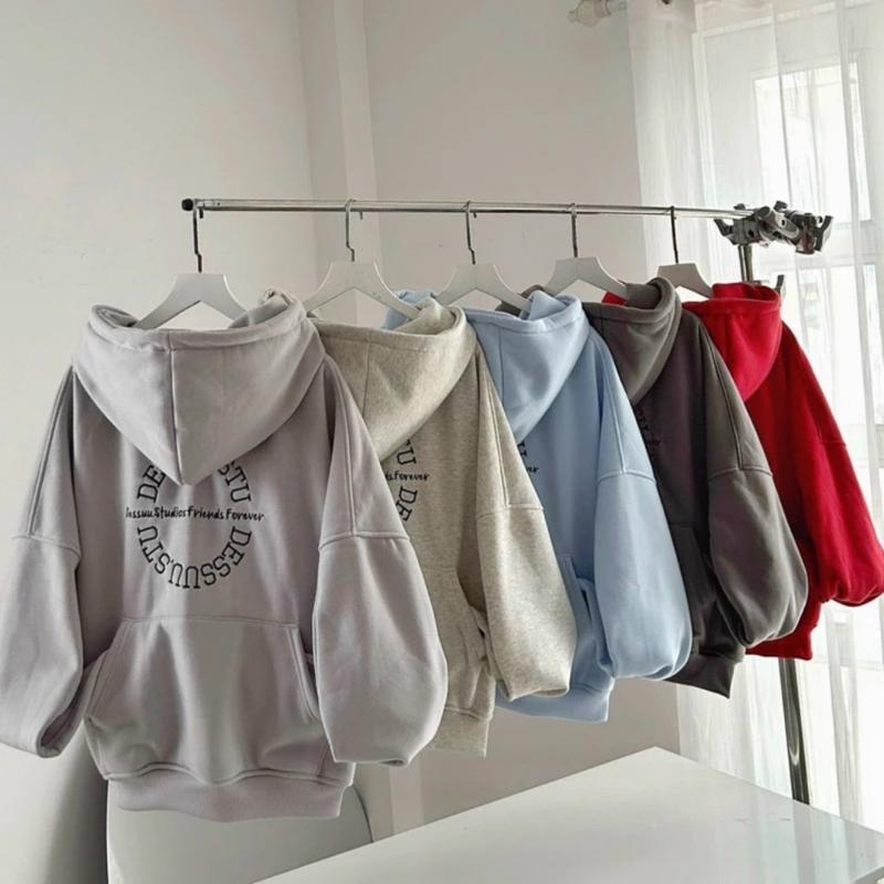Áo Khoác Hoodie Nam Nữ Form Boxy Dessuu Chữ Thêu, Túi Ngược Nhiều Màu Tay Phồng Phong Thái Trẻ Năng Động Hot 2024 Tabii Store