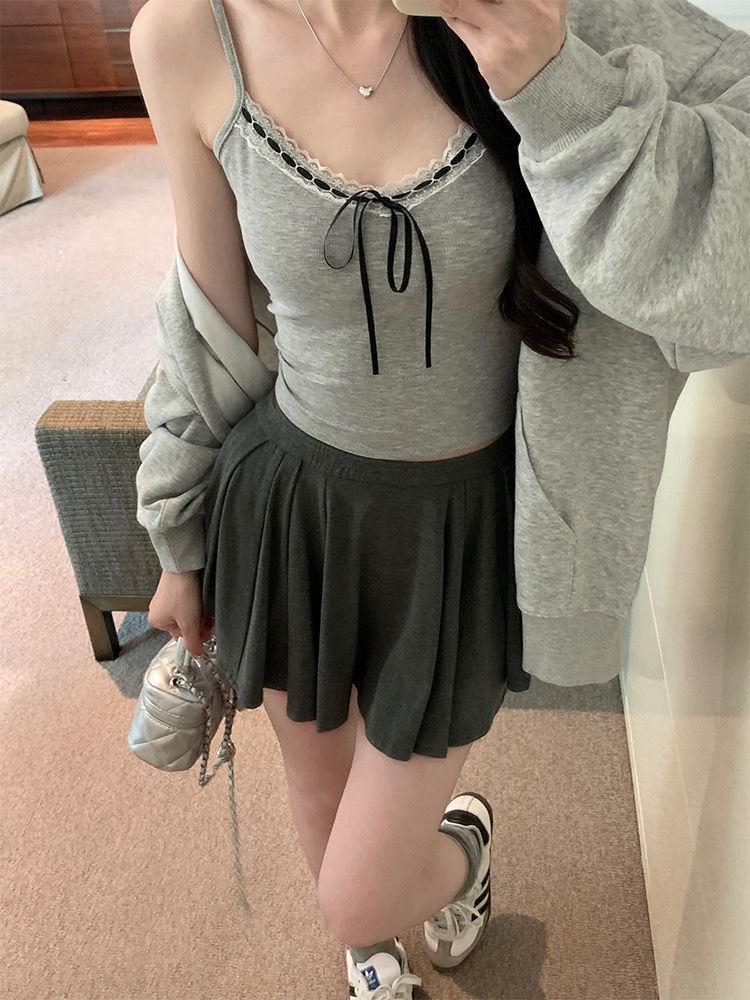 Product Introduction of Pure Desire Lace Tube Top Vest Female Summer Sweet Hot Girl Bow Slim-Fit Camisole Short Beautiful Back Tank-Top 14
