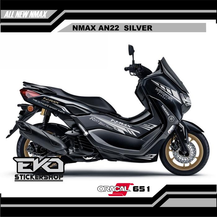 Gambar STIKER ALL NEW NMAX HITAM CUTTING STICKER SILVER AN22 dari Evostickershop Kab. Sukoharjo 3 Tokopedia