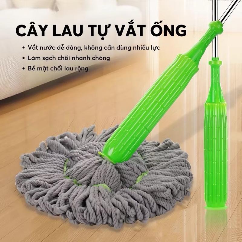  Chổi Lau Nhà Tự Vắt Đa Năng Cán Dài 1m7 Có Thể Tháo Rời Bông Lau Thấm Hút Tốt - Lau Sàn Làm Sạch Cây Lau Nhà 