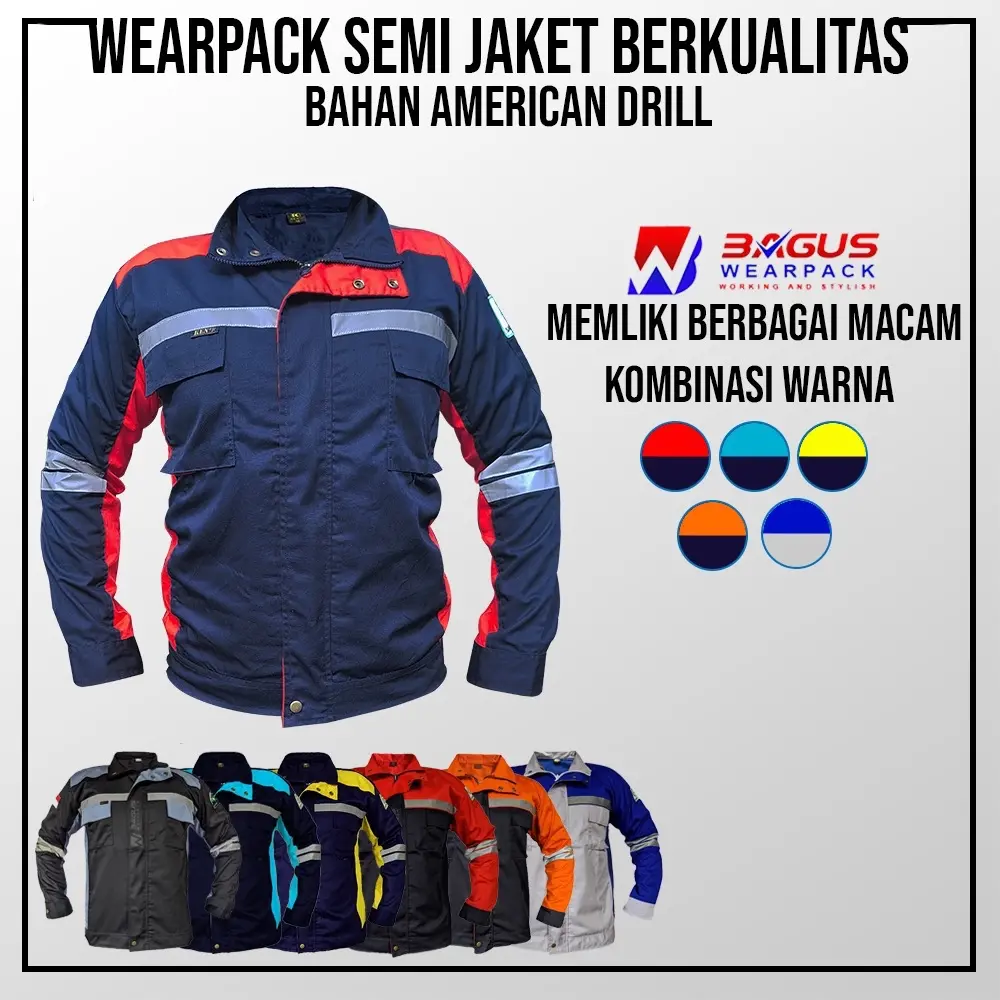 BAJU PROYEK KEREN / BAJU KERJA PRIA PROYEK / BAJU KERJA PIRA LAPANGAN / BAJU WEARPACK LENGAN PANJANG / BAJU WEARPACK / WERFAK PRIA KERJA / BAJU WEARPACK KERJA PROYEK / WEARPACK PROYEK / WEARPACK PRIA KEREN /WEARPACK Kombinasi / SEMI JAKET
