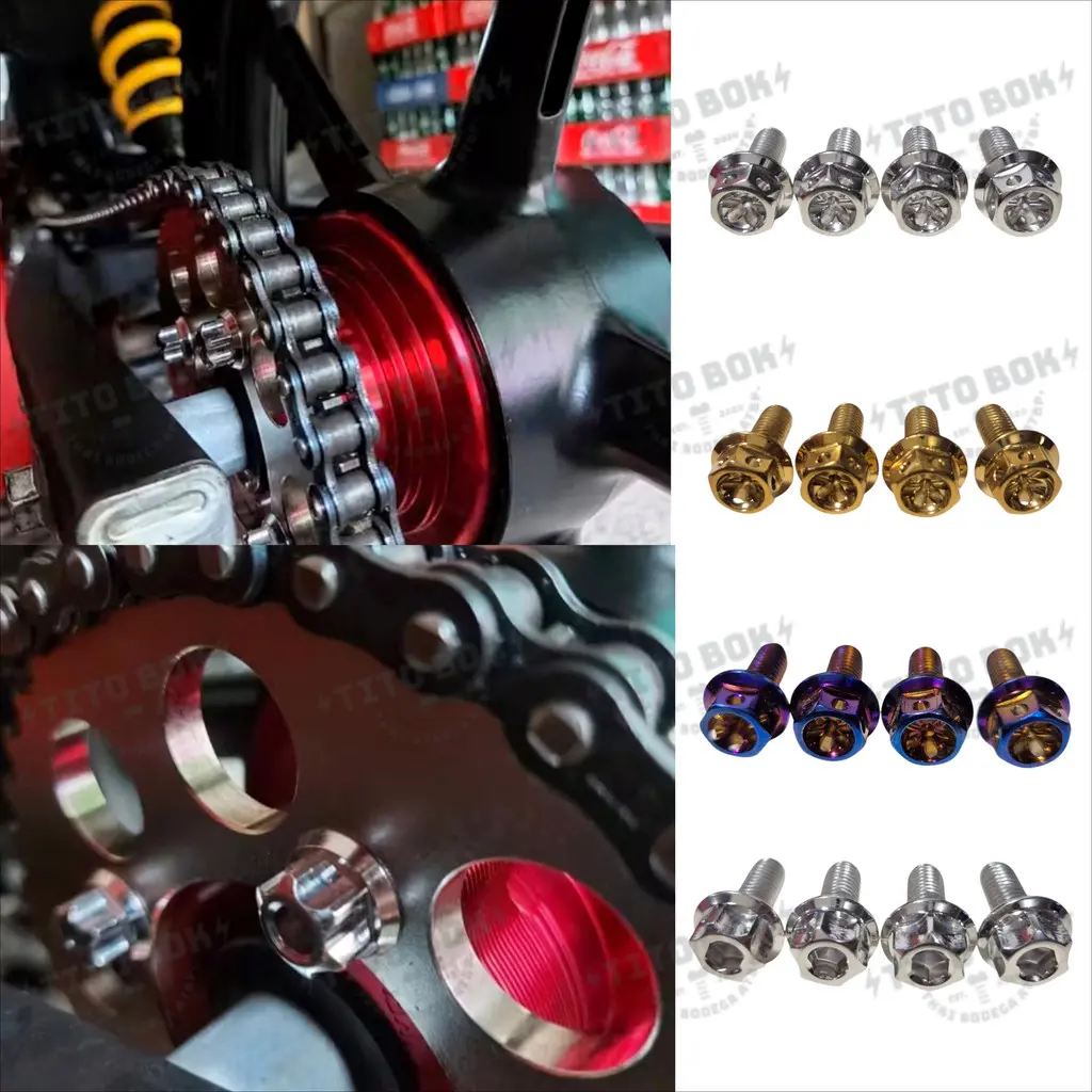 SPROCKET/FLANGE BOLT SET 4PCS