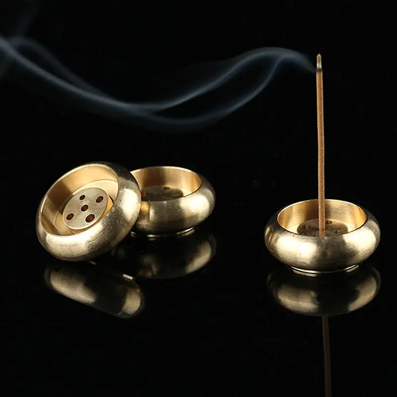 [XKQ]1pcs High Quality 5 Holes Mini Brass Incense  Incense Sticks Censer Stand Holder Home Decor