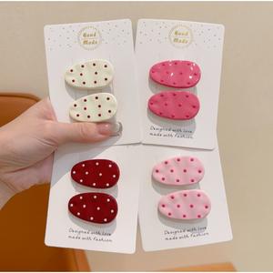 kilii Korean style polka dot  clip for women mini waterdrop  accessories wednesday hair zig zag headband men