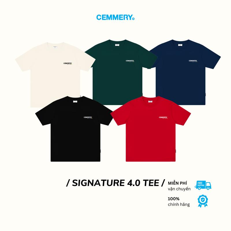 Áo Thun CEMMERY Local Brand Chính Hãng Signature 4.0 Unisex Vải Cotton 2 Chiều Hình In Oversize 5 Màu