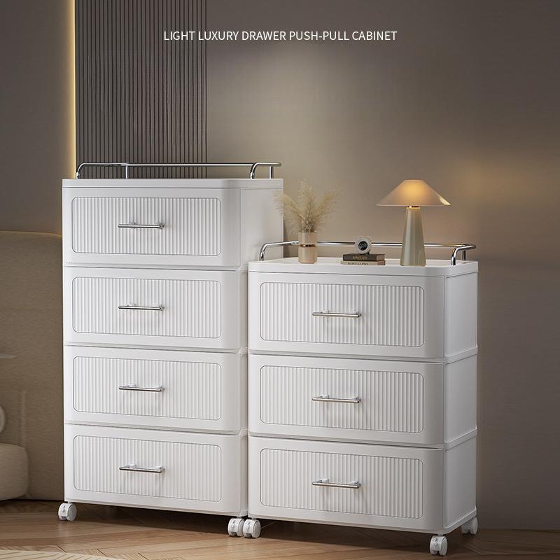 Multi-Functional Drawer Storage Cabinet Household Storage Cabinet Organizing Cabinet Multi-Layer Toy Snack Movable Storage Rack 0