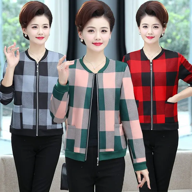 Quần Áo Cho Mẹ, Áo Khoác Mùa Xuân Và Mùa Thu, Mỏng, Quần Áo Mùa Hè Cho Phụ Nữ Trung Người Già, Áo Bóng Chày Phong Cách Phương Tây Ngắn, Thích Hợp Cho Phụ Nữ Trung Người Già Và Cao Tuổi, Quần Áo Chống Nắng