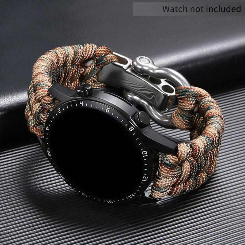 Hand-woven Paracord Nylon Rope Watch Band (Band Only), Watch Band for Samsung Galaxy Watch 3 4 5 6, Watch Band for Huawei Watch GT 4 2 3 46mm 6