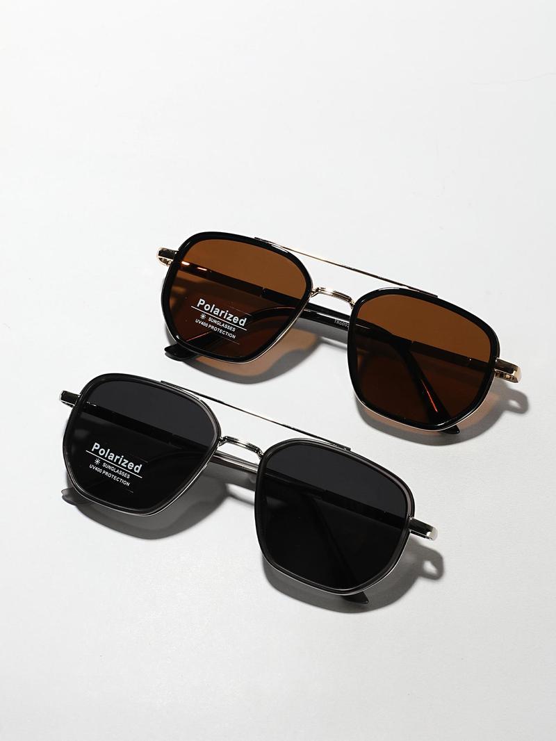 Product Introduction of 2025 new hot selling models unisex vintage polarized sunglasses, trendy casual double bridge sunglasses for travel use, fashion accessories for outdoor activities, sunglasses for men 3