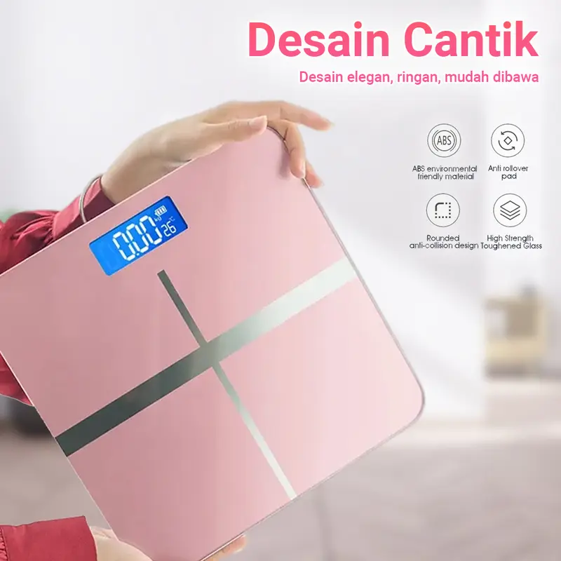 Timbangan Badan Digital Finito 180kg SCALE KACA 27X27CM 7