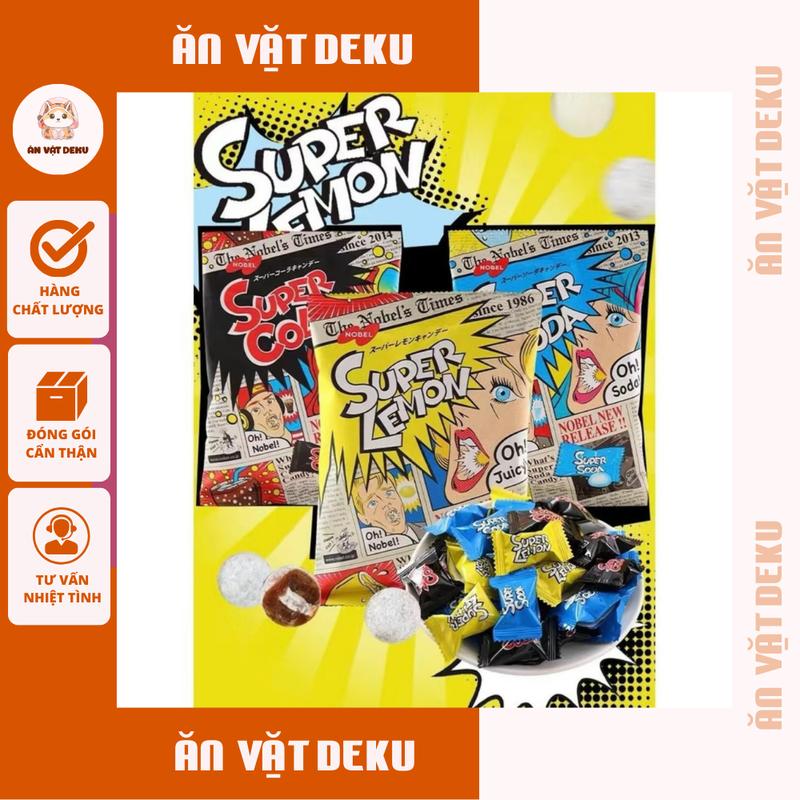 Kẹo Siêu Chua 3 Vị Super Cola Soda Lemon Nhât Ban Shop - Ăn Vặt Deku