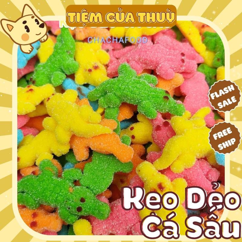  500G Kẹo Dẻo Cá Sấu Hương Trái Cây Kẹo Cá Sấu Tuổi Thơ Kẹo Gôm Đường Trái Cây Tiệm Ăn Vặt Thuỳ Bùi 