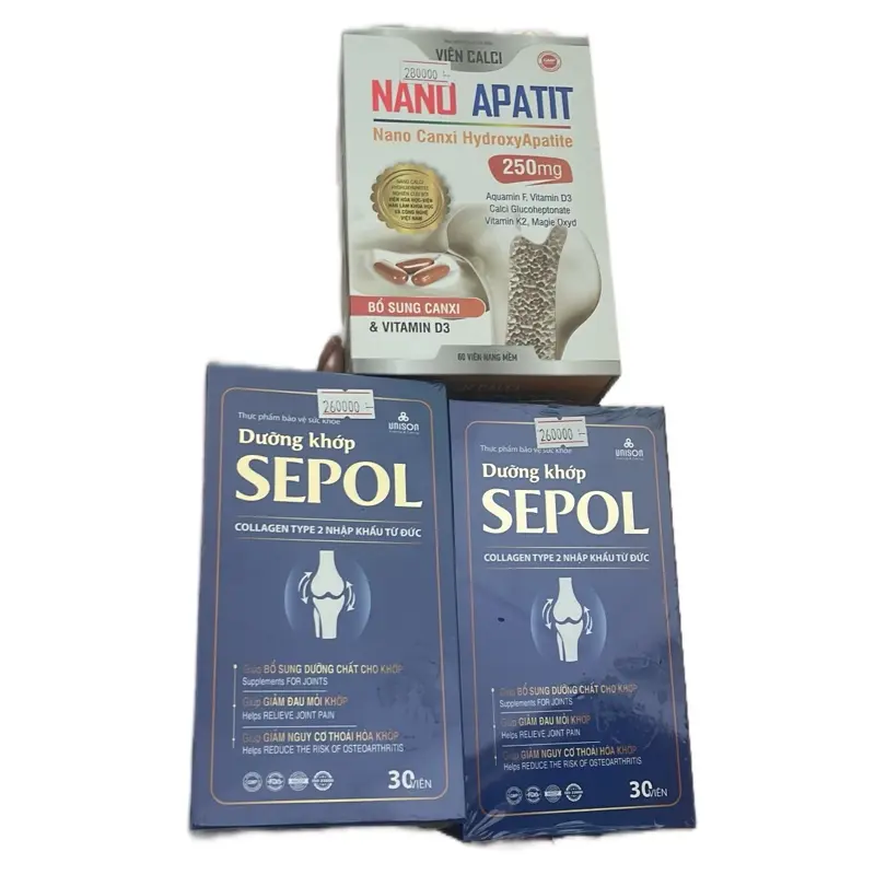 combo 2 Dưỡng khớp Sepol 1 canxi nano apatit